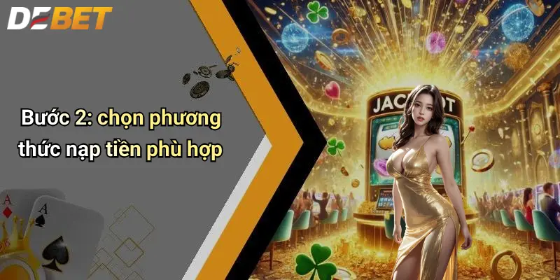 Bước 2: chọn phương thức nạp tiền phù hợp